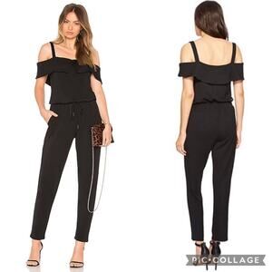 PAIGE Alisanne Popover Minimalist Jumpsuit Black‎ Size XS Dressy Office Cocktail